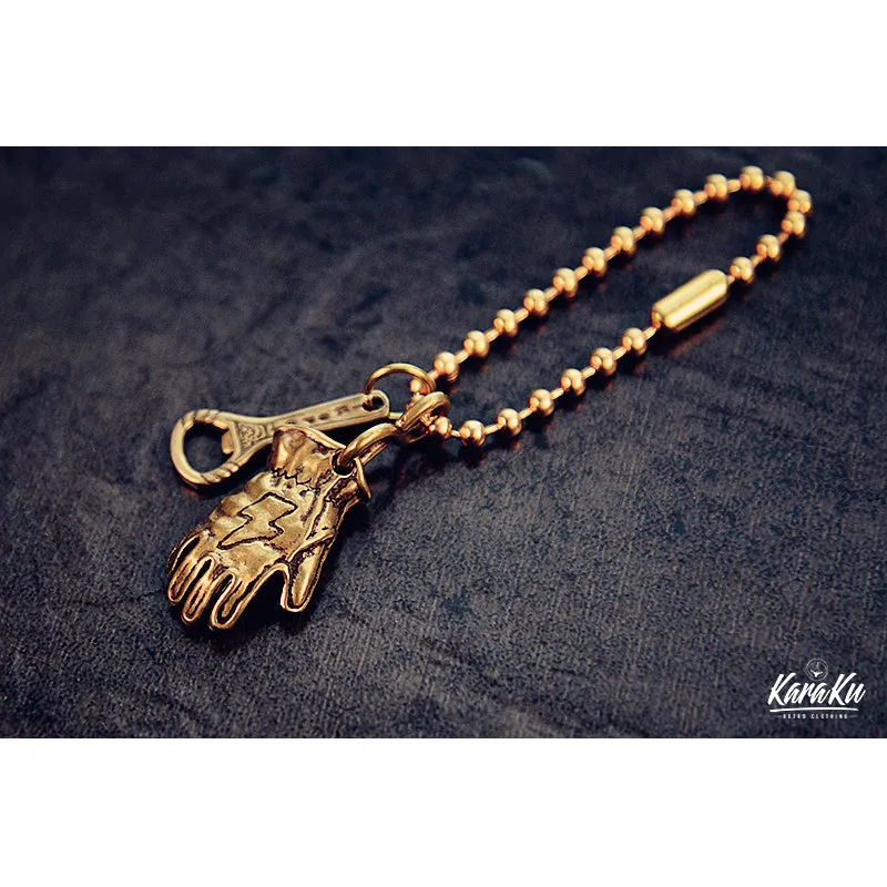 Motorcycle Glove-Shaped Keychain Pendant