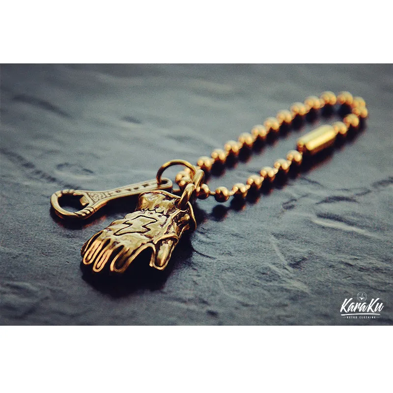 Motorcycle Glove-Shaped Keychain Pendant