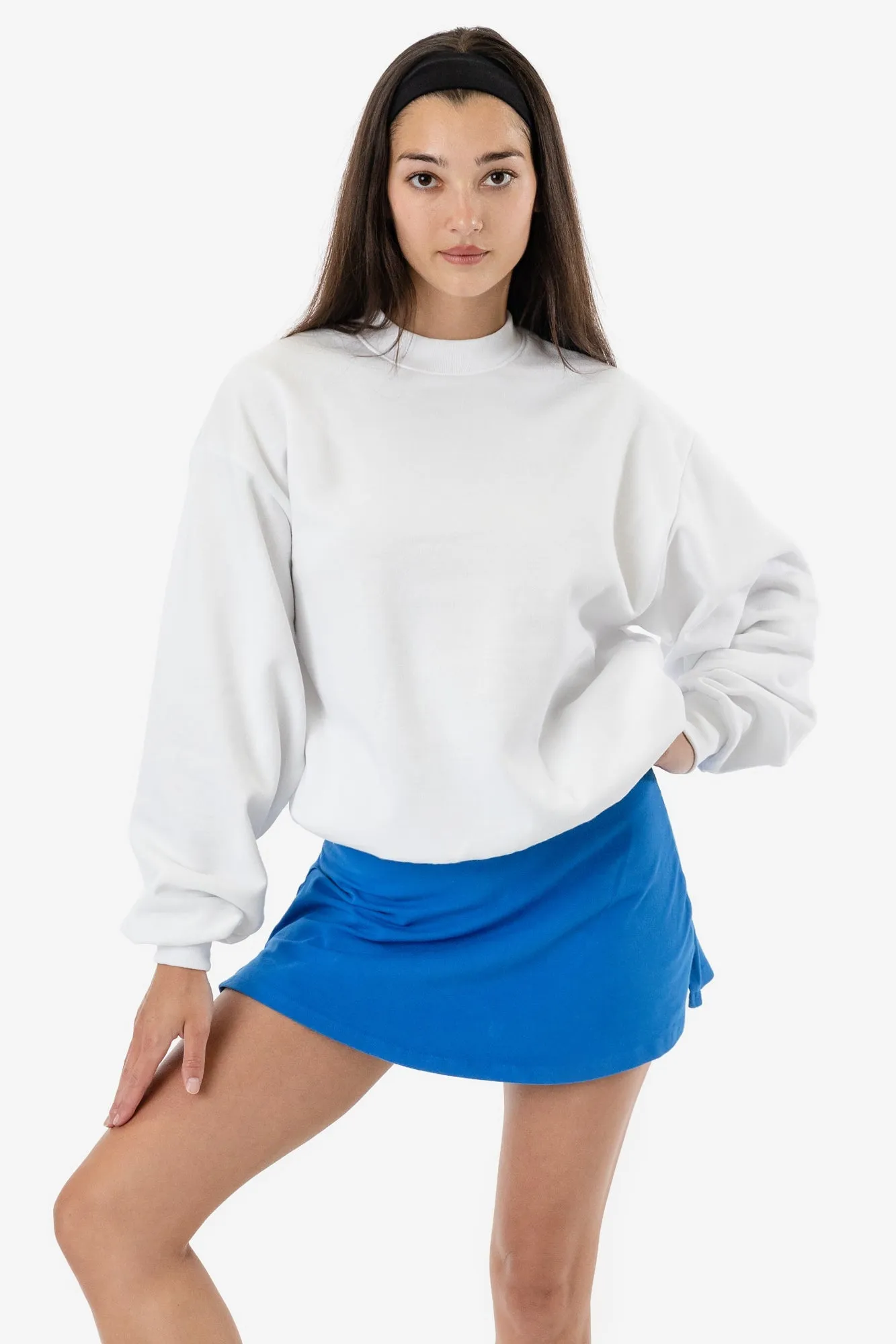 MWF1047 - 10 oz. Mid-weight Poly Cotton Fleece Wide Crewneck