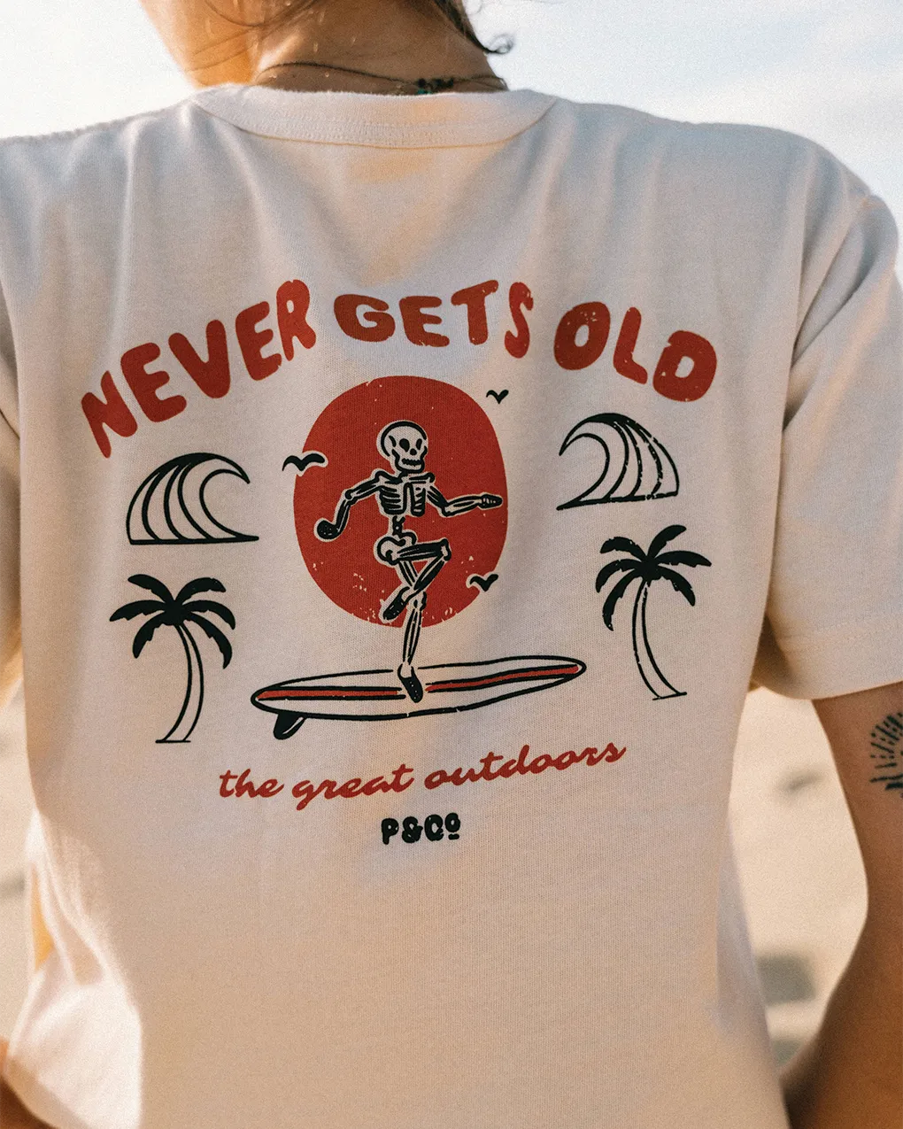 Never Gets Old T-Shirt - Bone