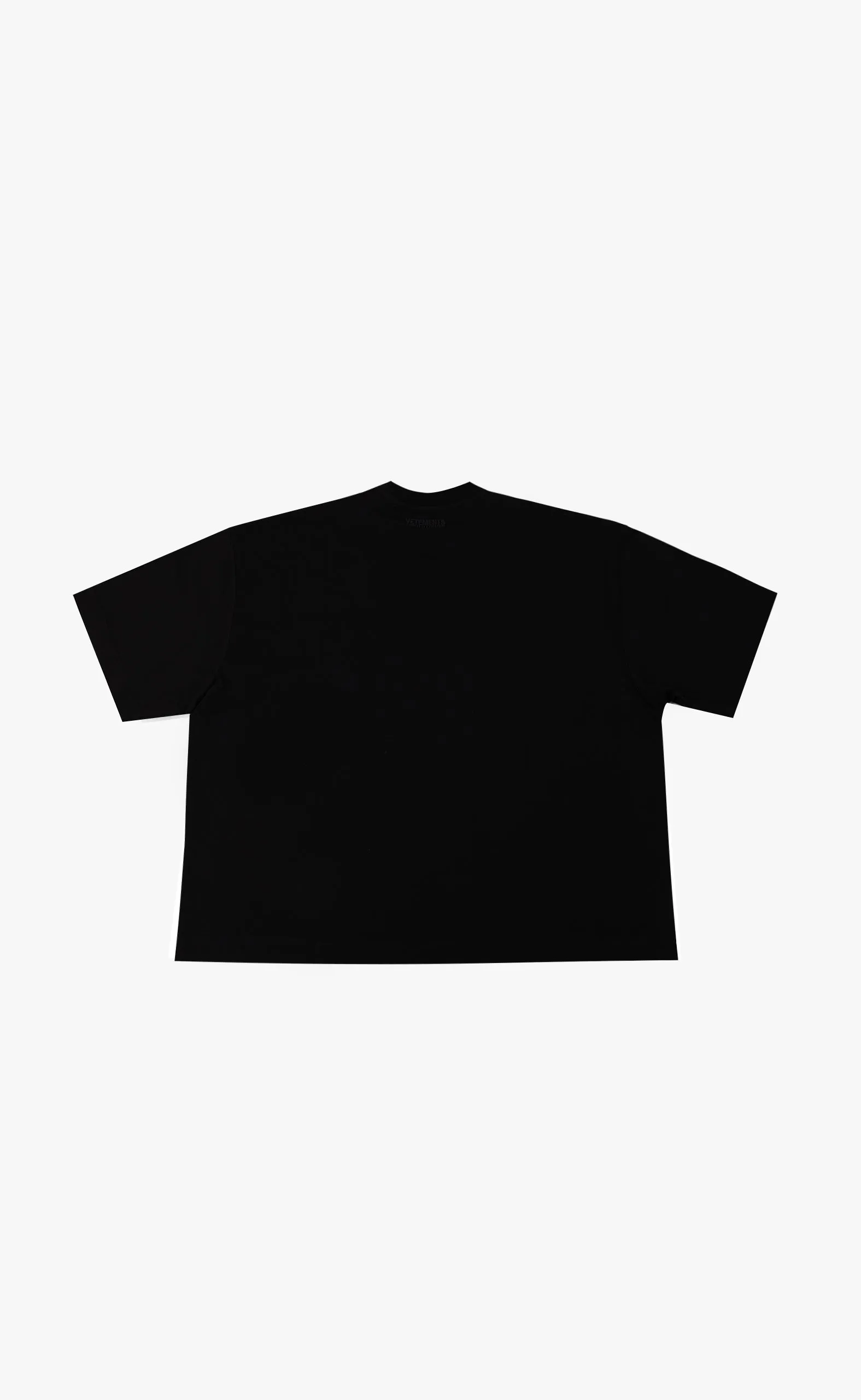 OVAL LOGO CROPPED BOXY BLACK BLACK T-SHIRT