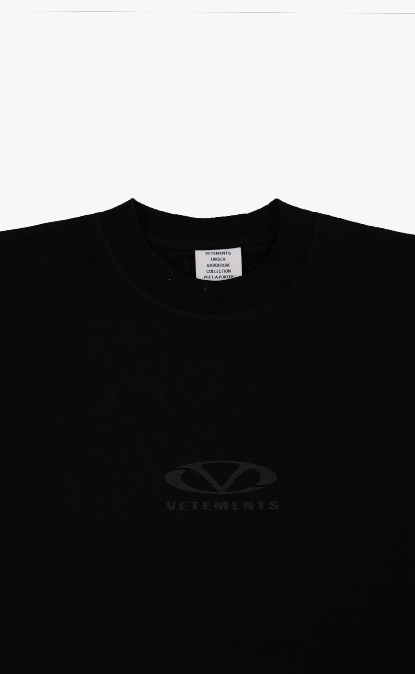 OVAL LOGO CROPPED BOXY BLACK BLACK T-SHIRT