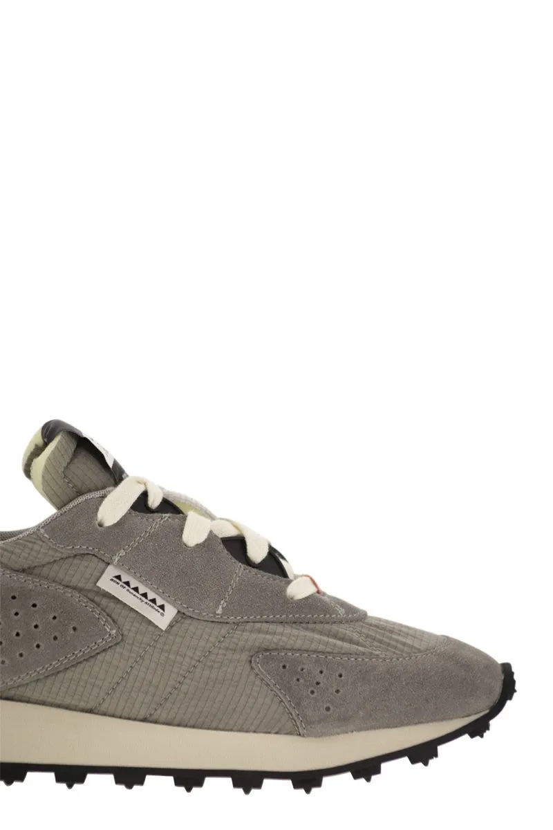 OXYGEN M - SNEAKERS SUEDE, CANVAS AND LEATHER