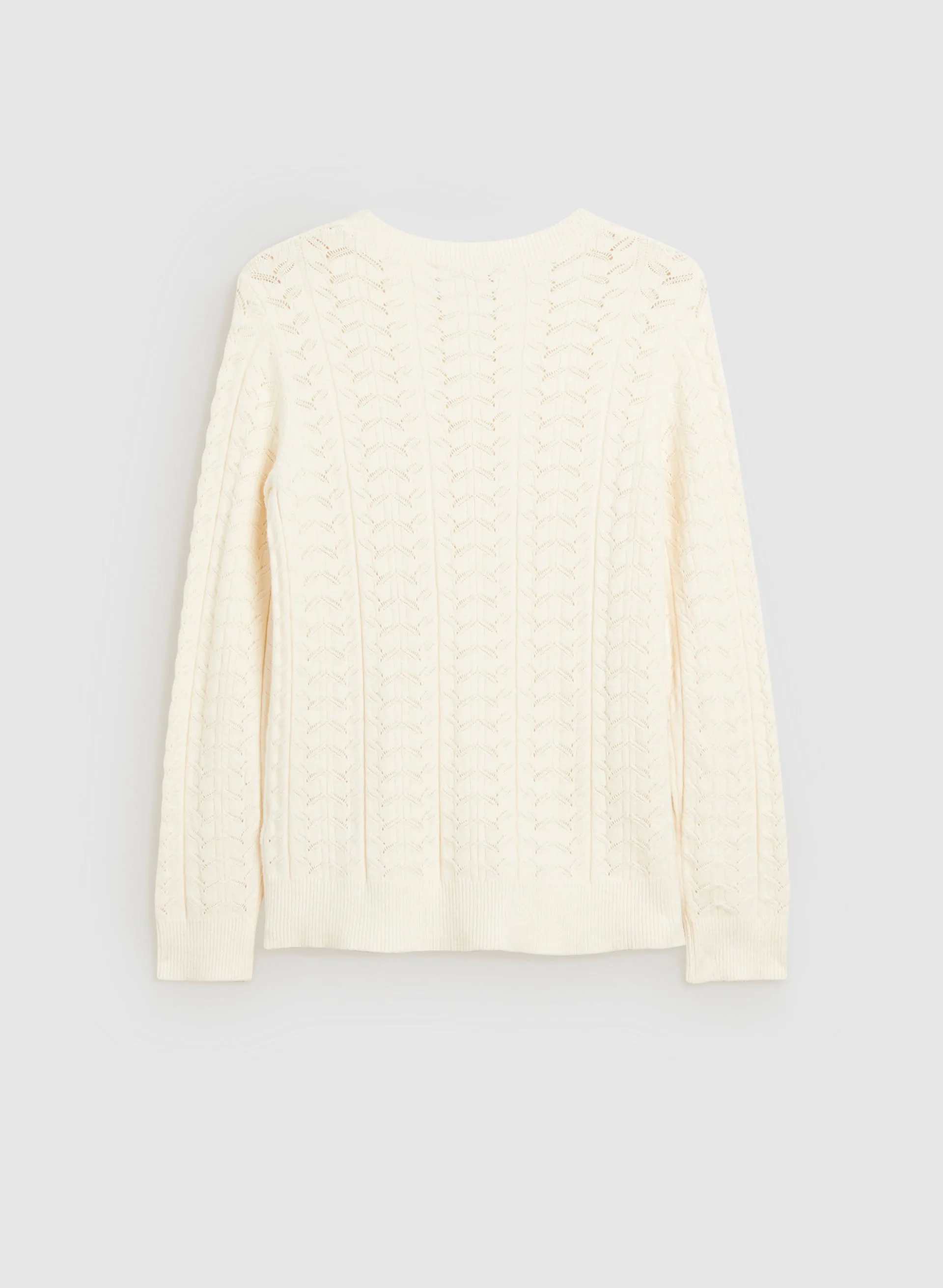 Pearl Detail Pointelle Sweater