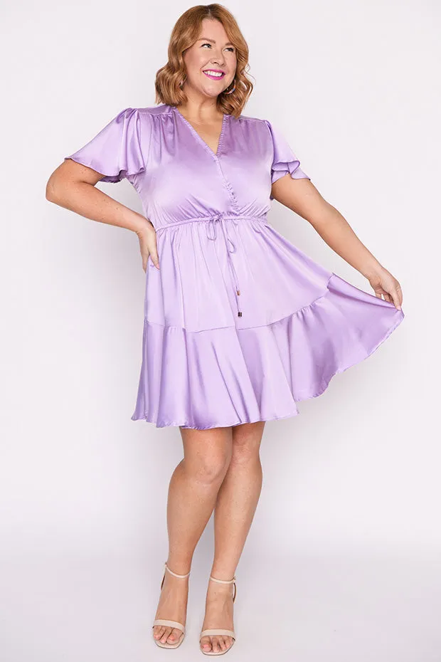 Peyton Purple Rose Party Dress