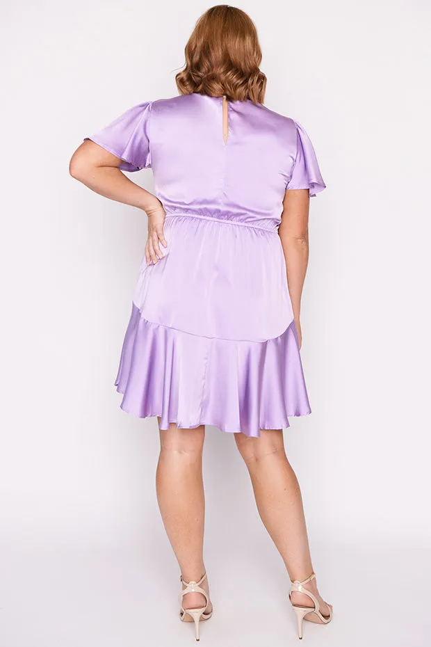 Peyton Purple Rose Party Dress