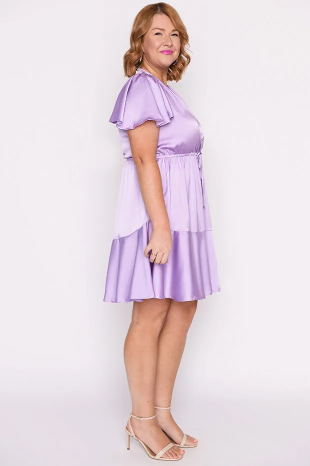 Peyton Purple Rose Party Dress