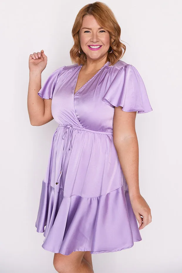 Peyton Purple Rose Party Dress