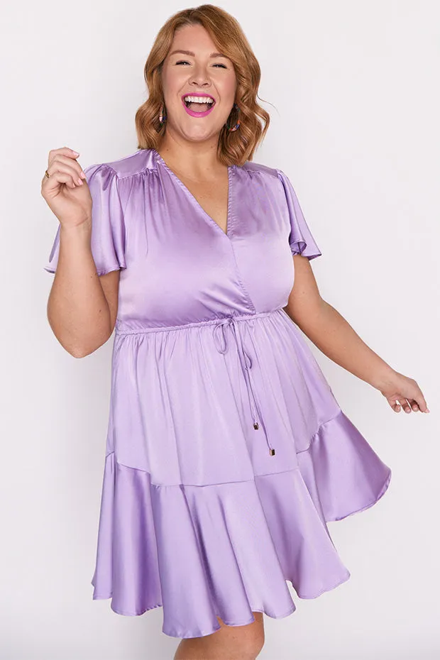 Peyton Purple Rose Party Dress