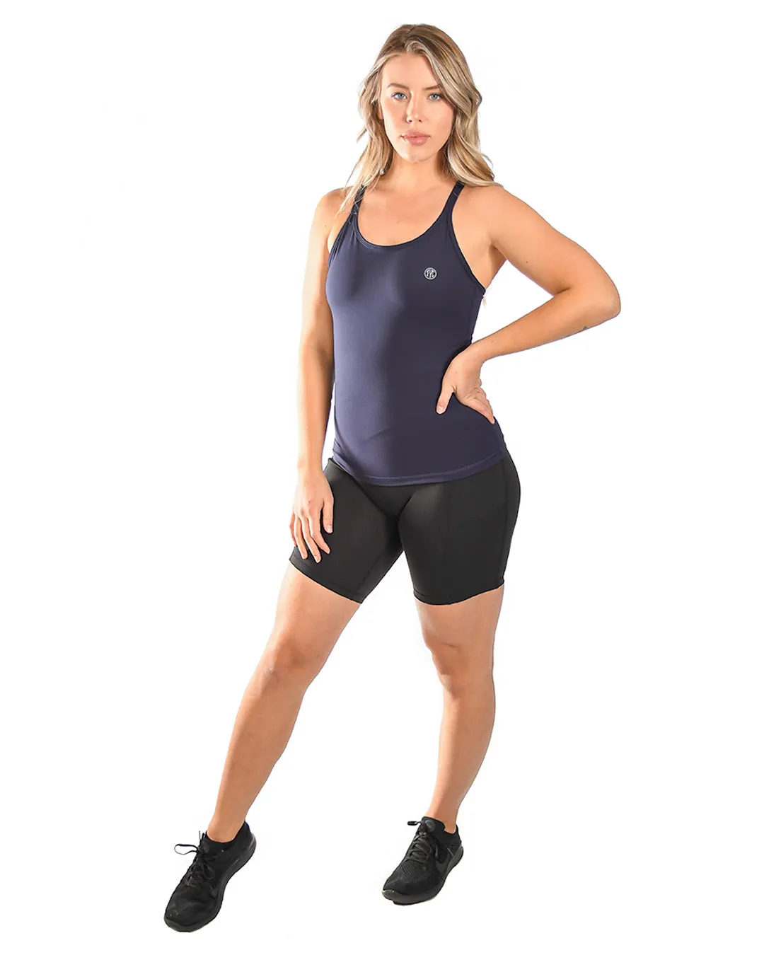 Poise Full Length Tank - Navy