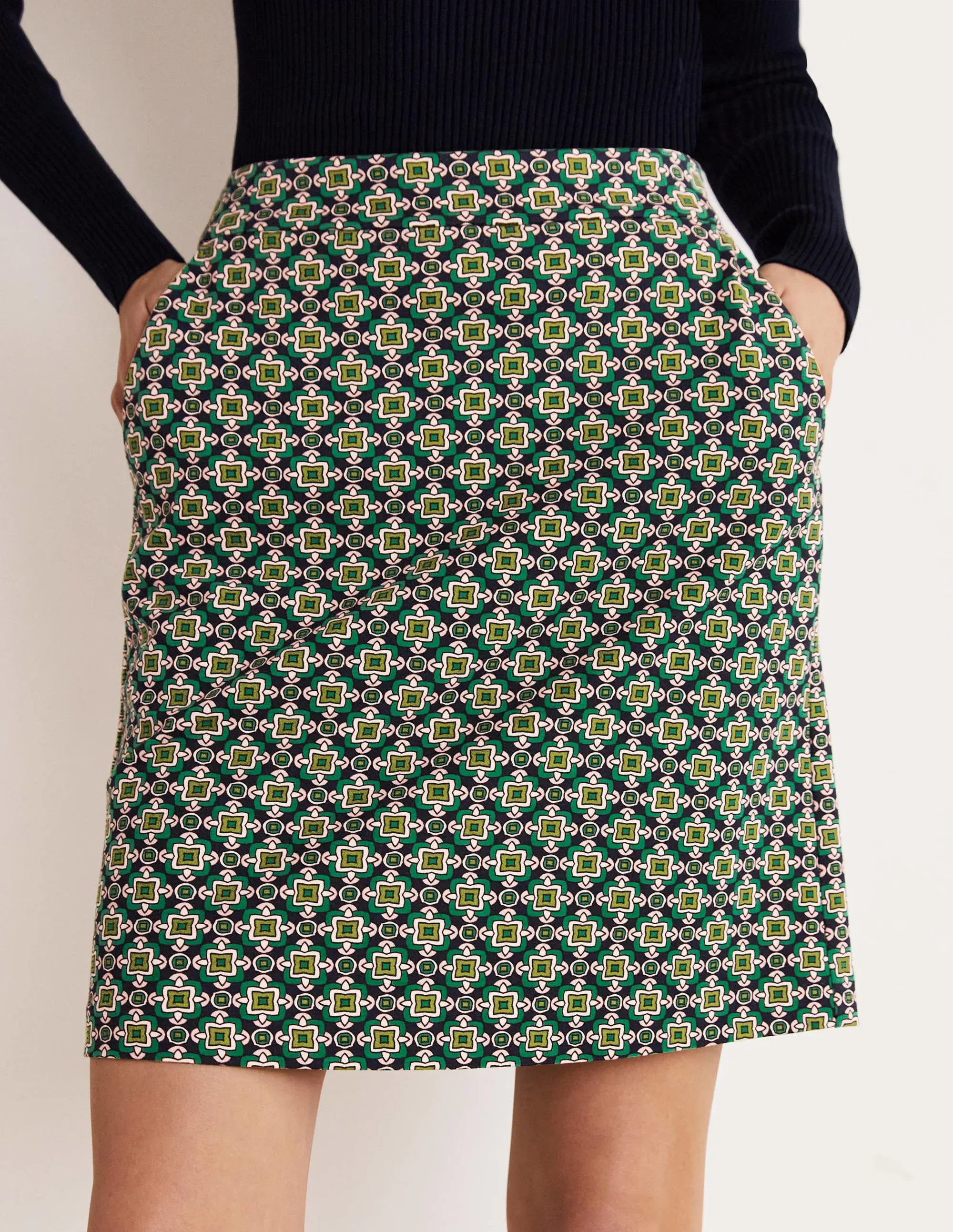 Ponte A-line Mini Skirt