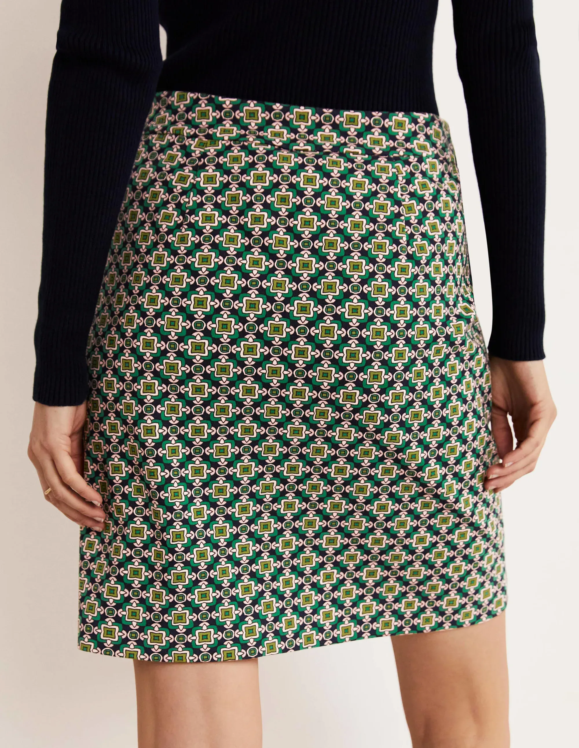 Ponte A-line Mini Skirt