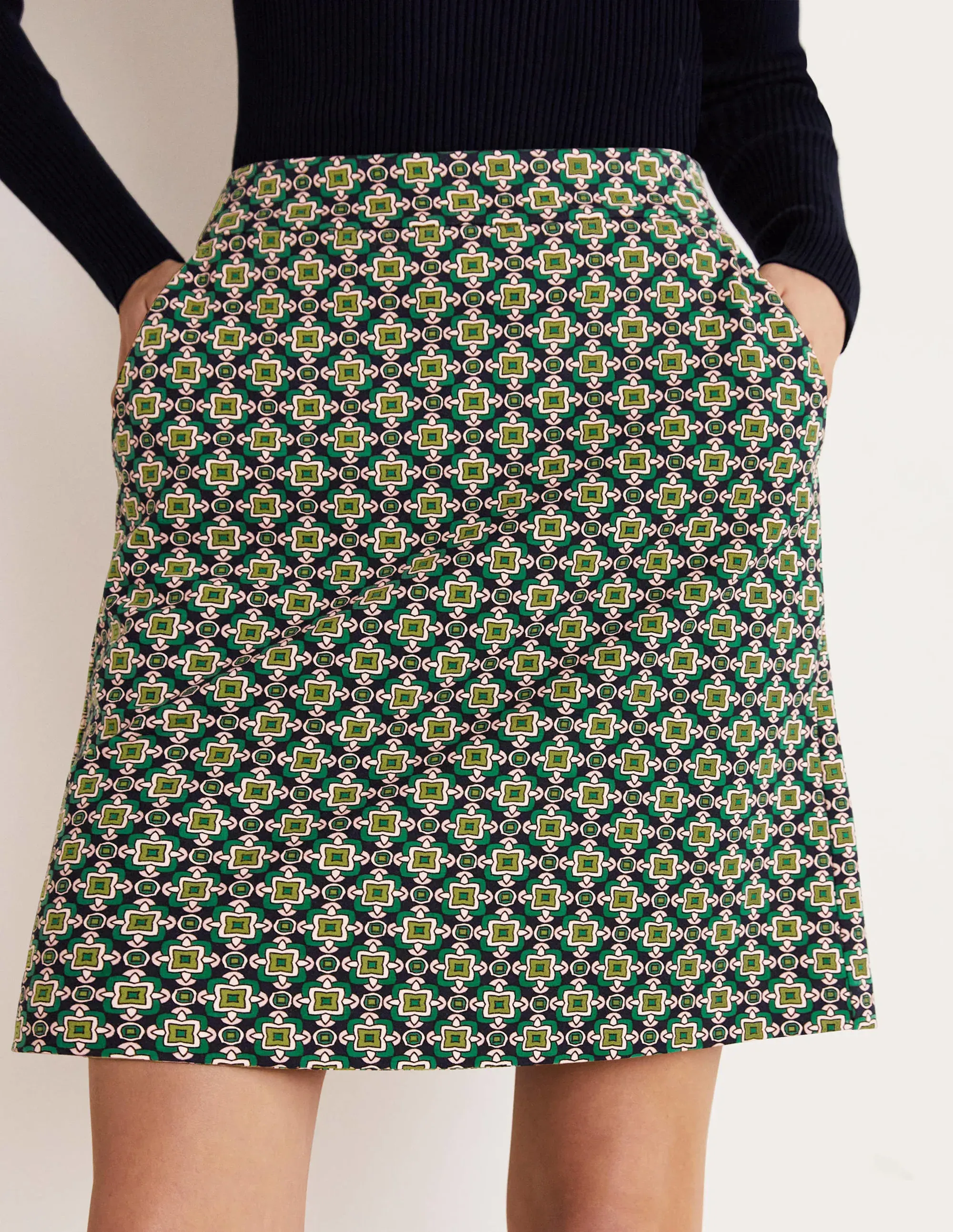 Ponte A-line Mini Skirt