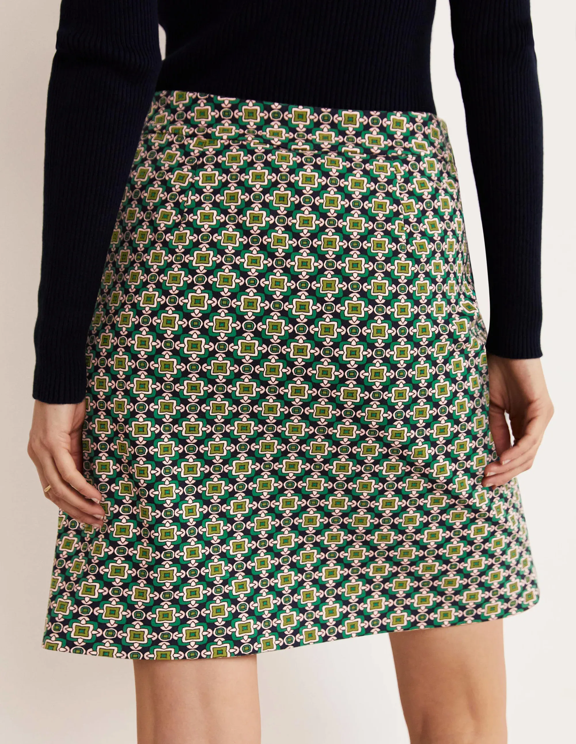 Ponte A-line Mini Skirt