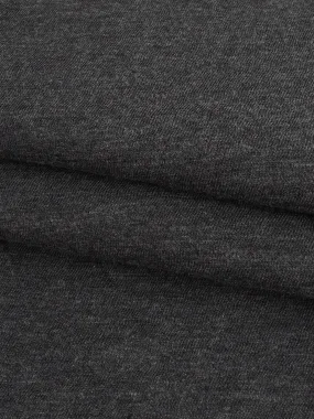 Pure Organic Cotton Light Weight Dark Grey Slub Jersey Fabric ( KJ30B881H )