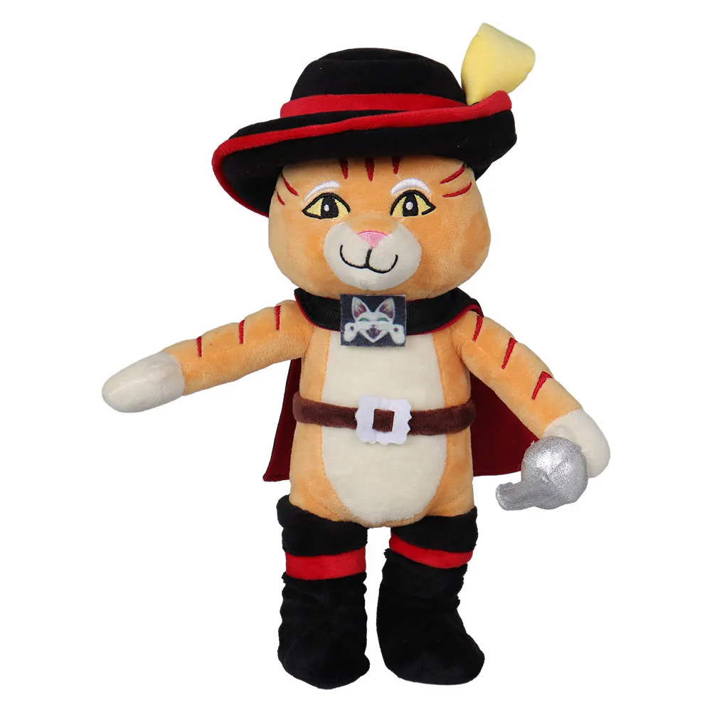 Puss In Boot Cosplay Plush Toys Cartoon Soft Stuffed Dolls Mascot Birthday Xmas Gift