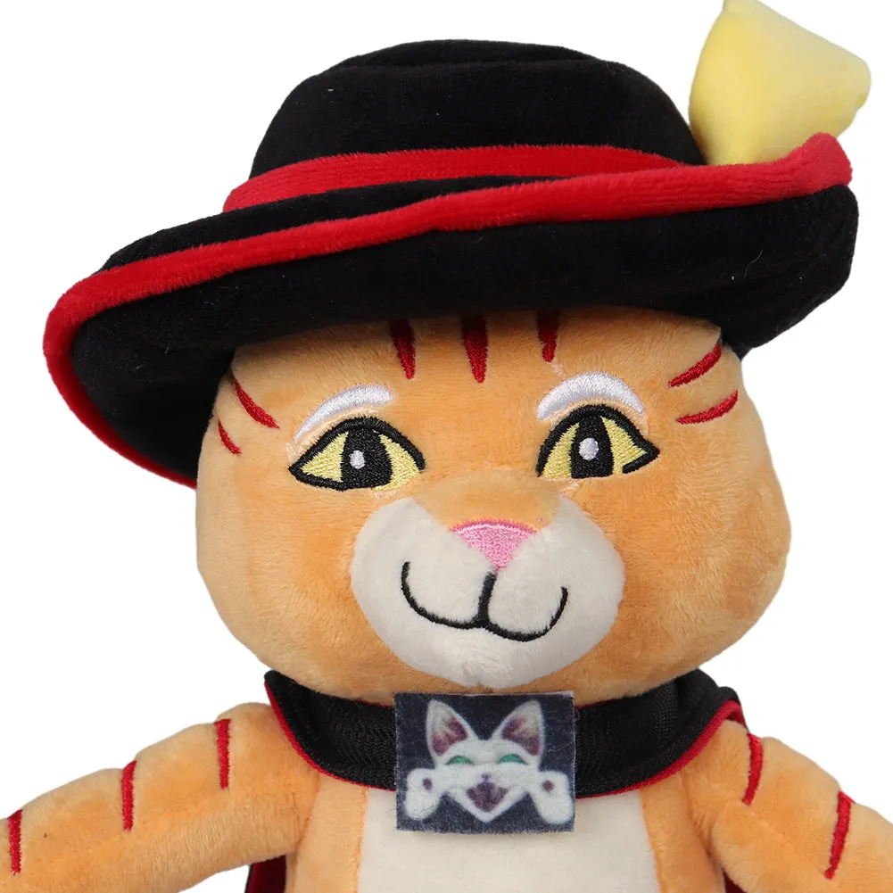 Puss In Boot Cosplay Plush Toys Cartoon Soft Stuffed Dolls Mascot Birthday Xmas Gift