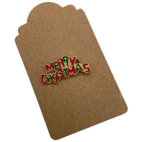 "Merry Christmas" | Christmas Flair | Metal Pins