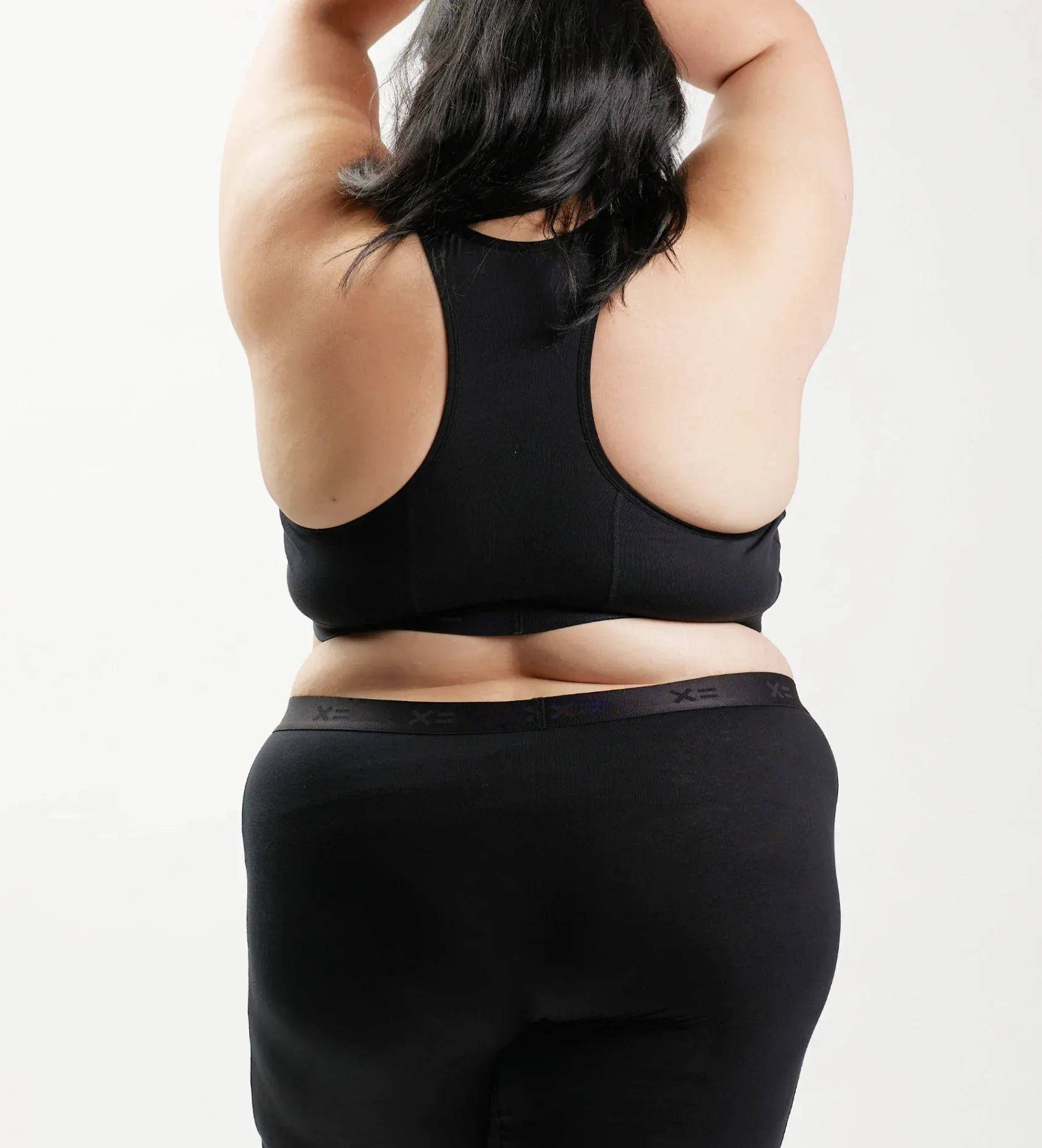 Racerback Soft Bra - Charcoal White Band