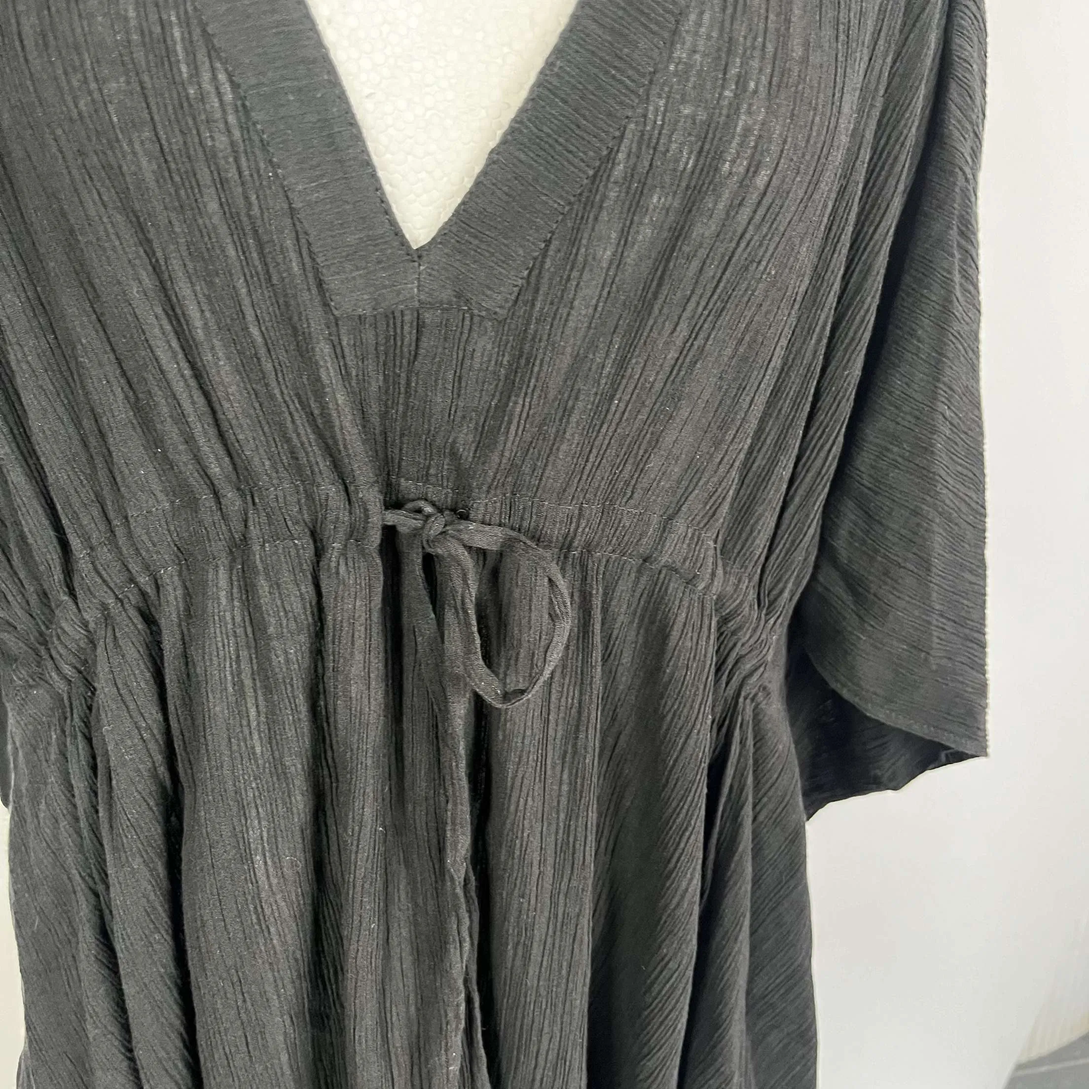 Raey Brand New Black Cheesecloth Kaftan Maxi Dress M/L