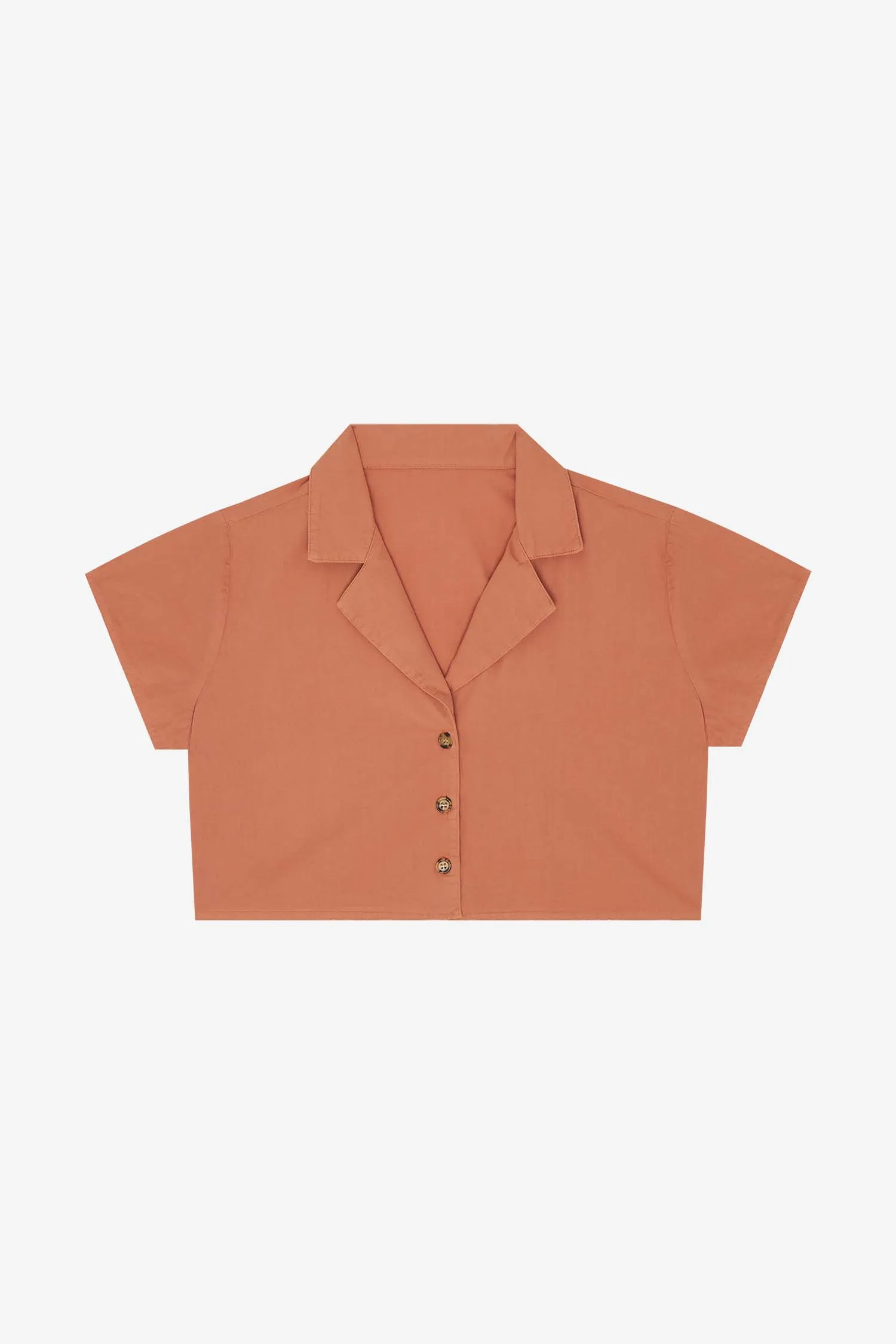 RCP315GD - Boxy Cropped Camp Collar Shirt