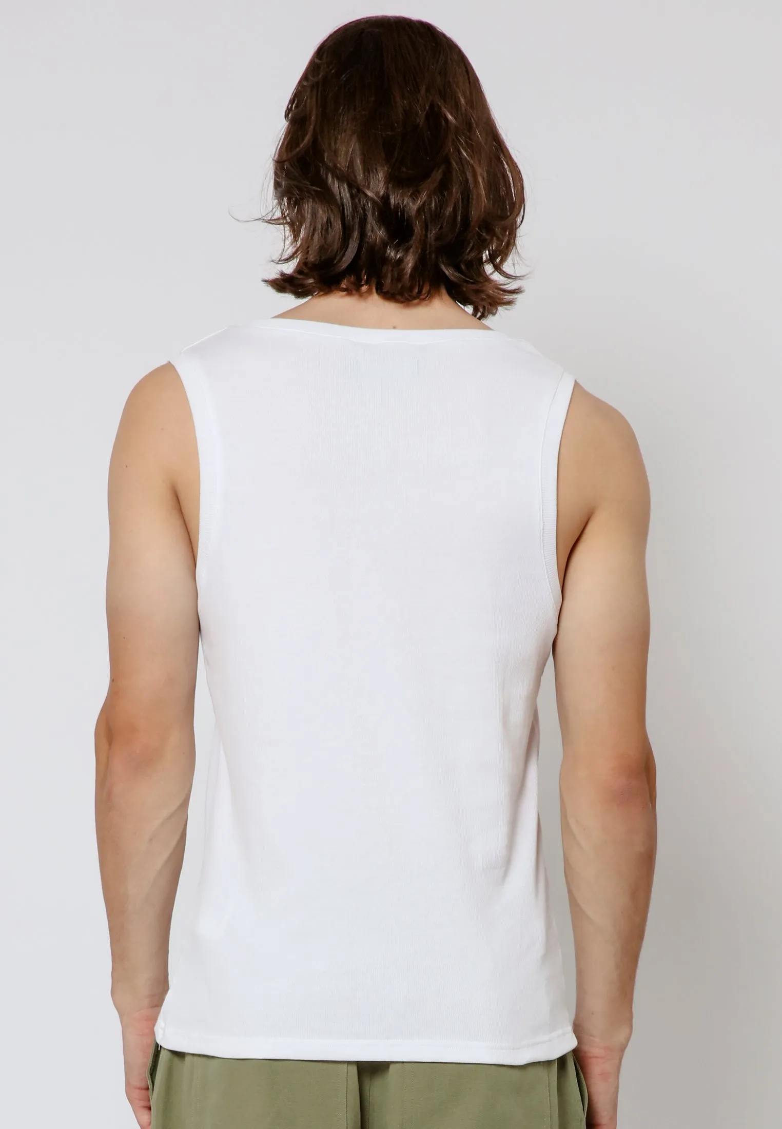 RIBBED VEST WHITE