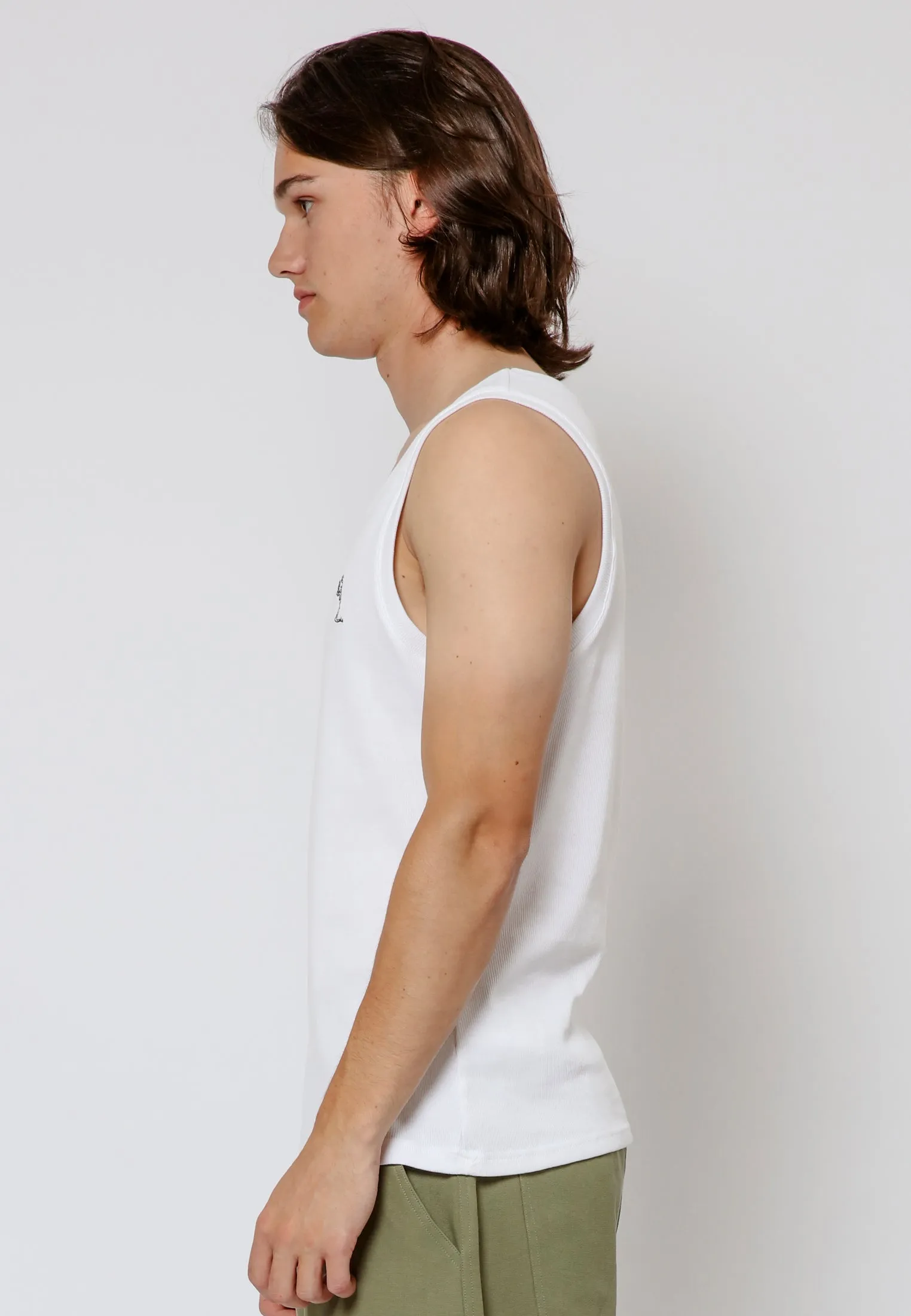 RIBBED VEST WHITE