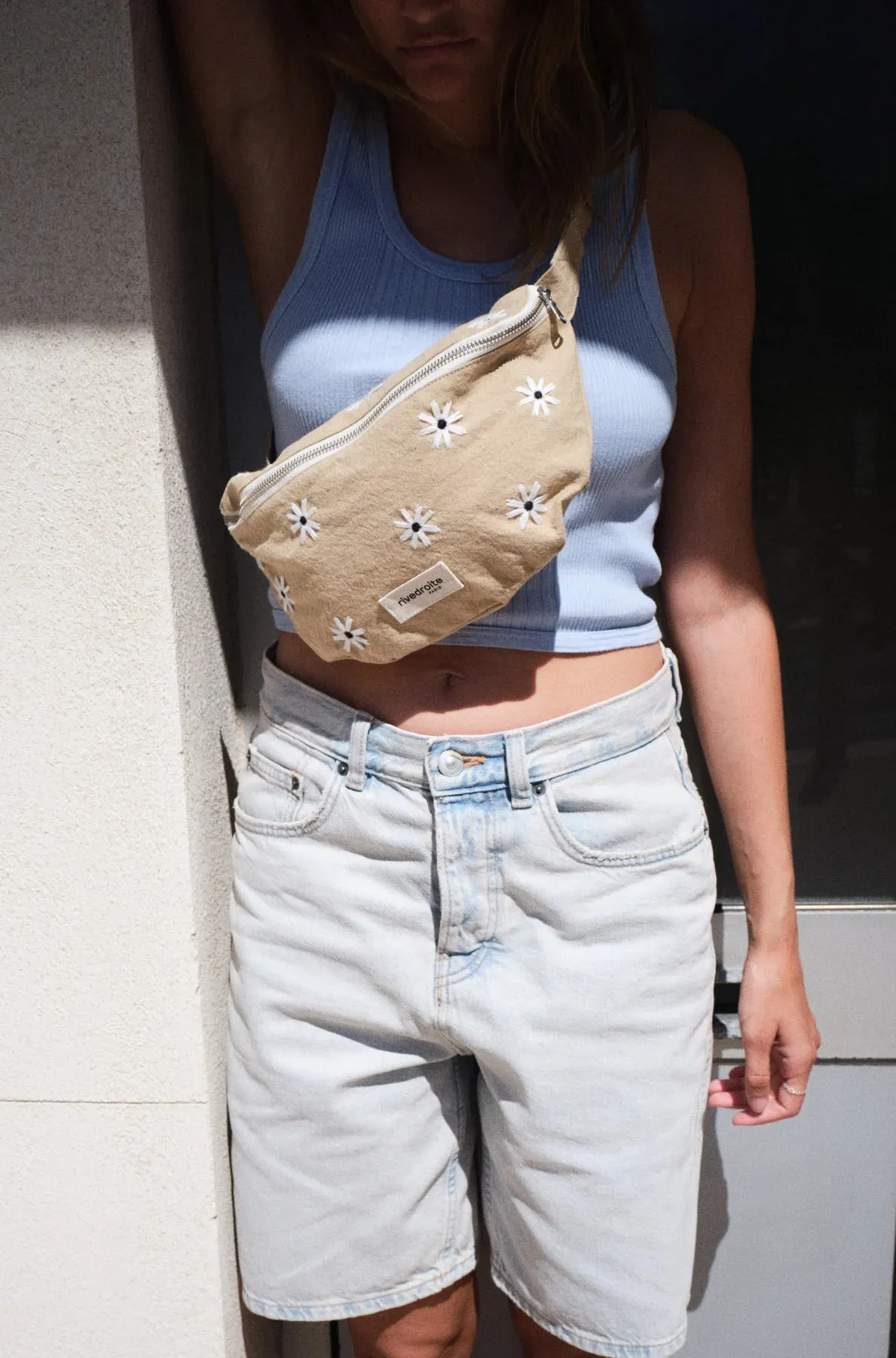 Rivedroit Custine Waist Bag Beige Daisy