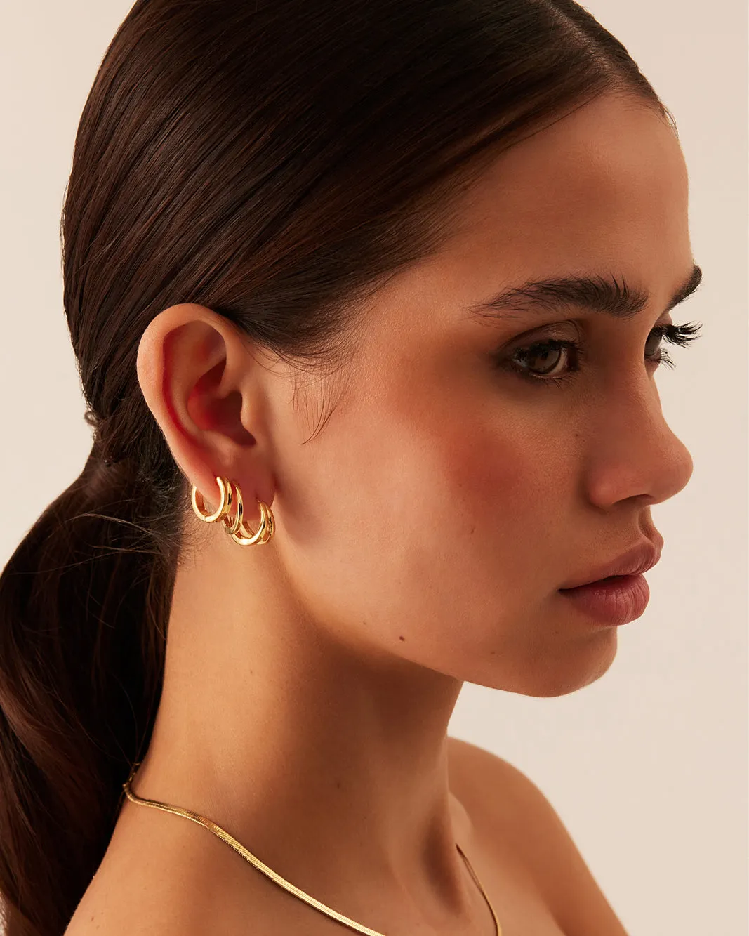 SERENITY EARRING 3 PACK - GOLD PLATED 18K