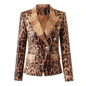 Slim Fit Printed Women Blazer