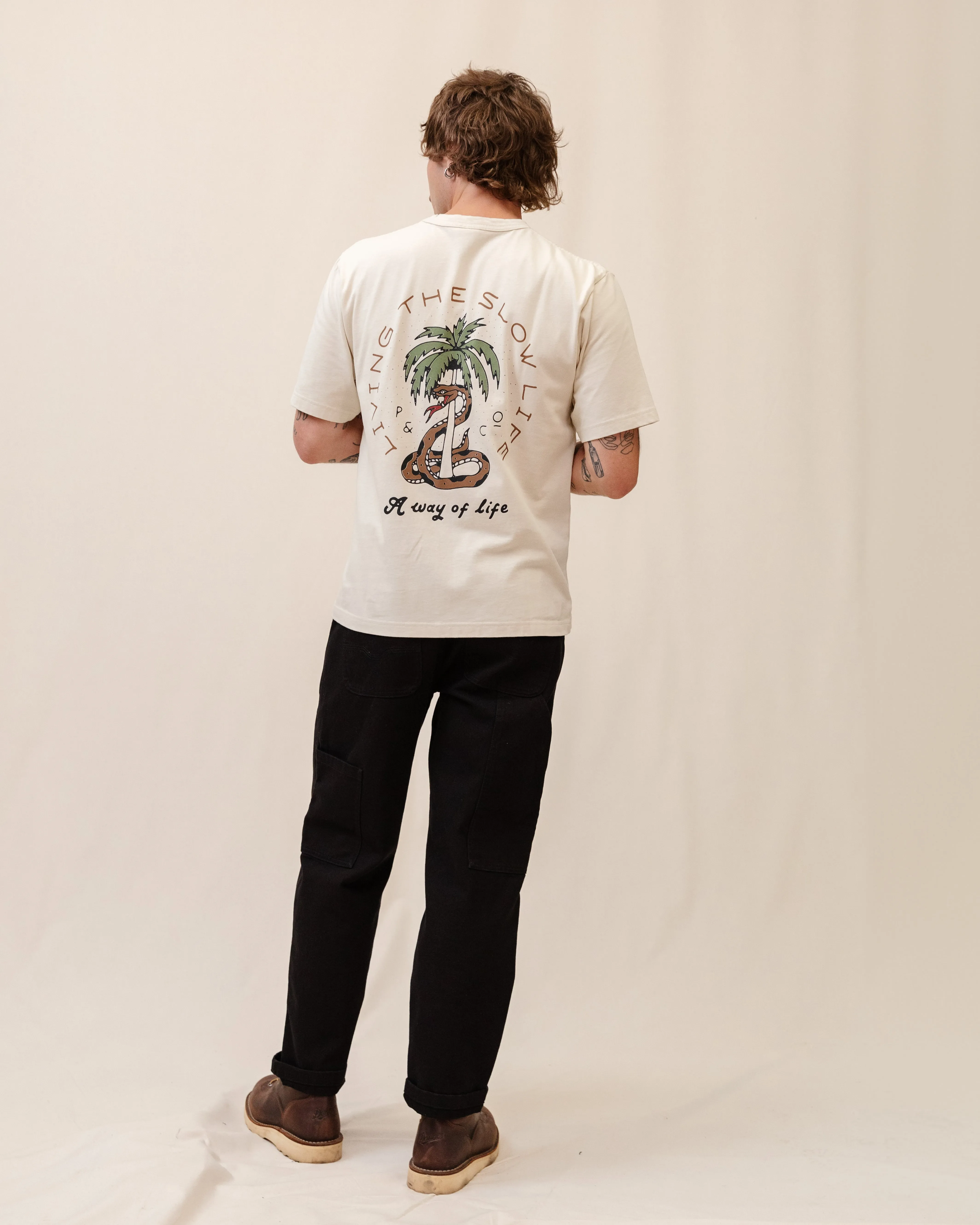 Slow Life T-Shirt - Bone