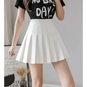 Summer Pleated Mini Skirts Women Streetwear Korean High Waist Black White Tennis Skirt Jk Kawaii Preppy Students A Line Skirts