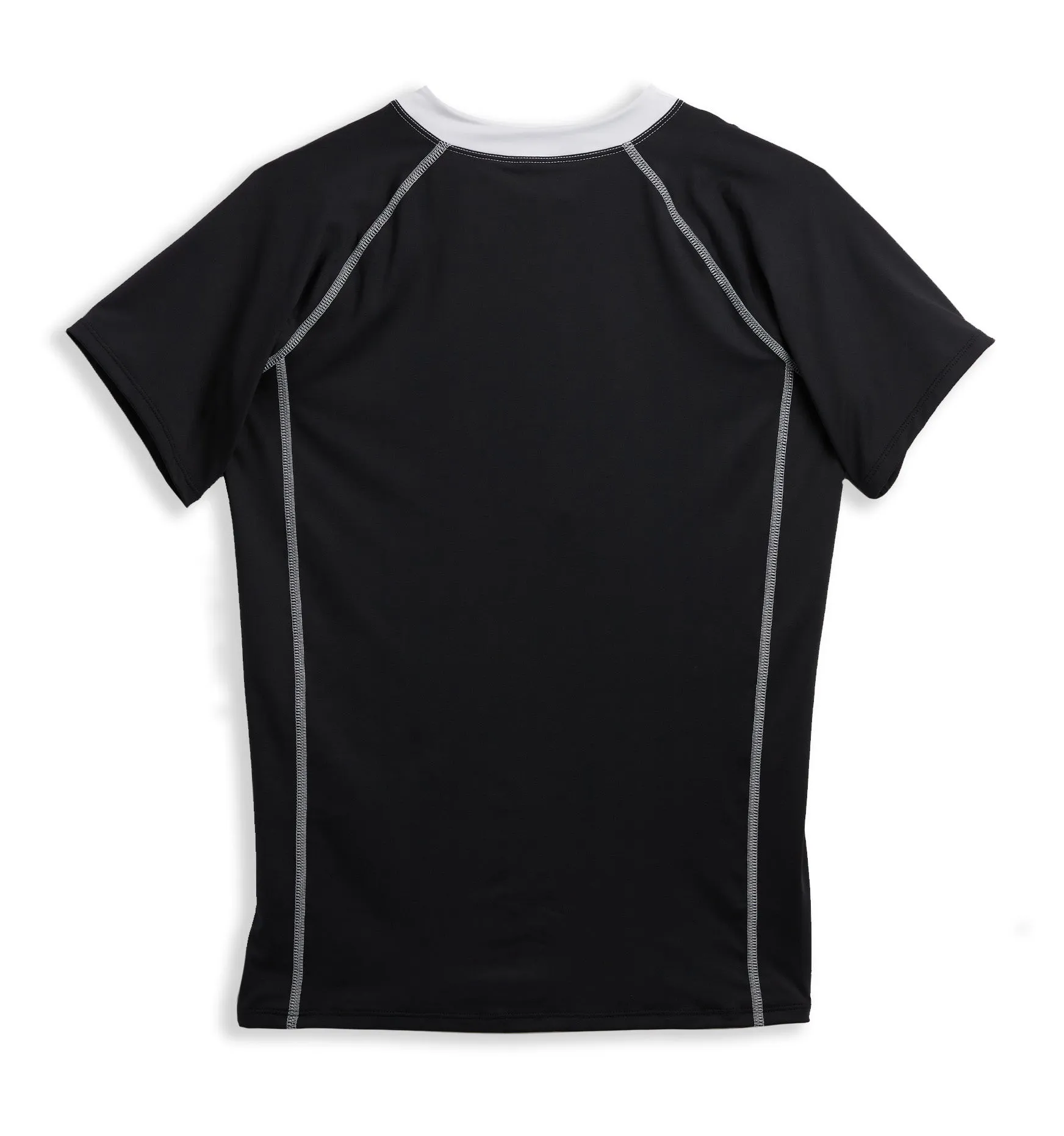 Swim Rash Guard Cap Sleeve - Black Novelty