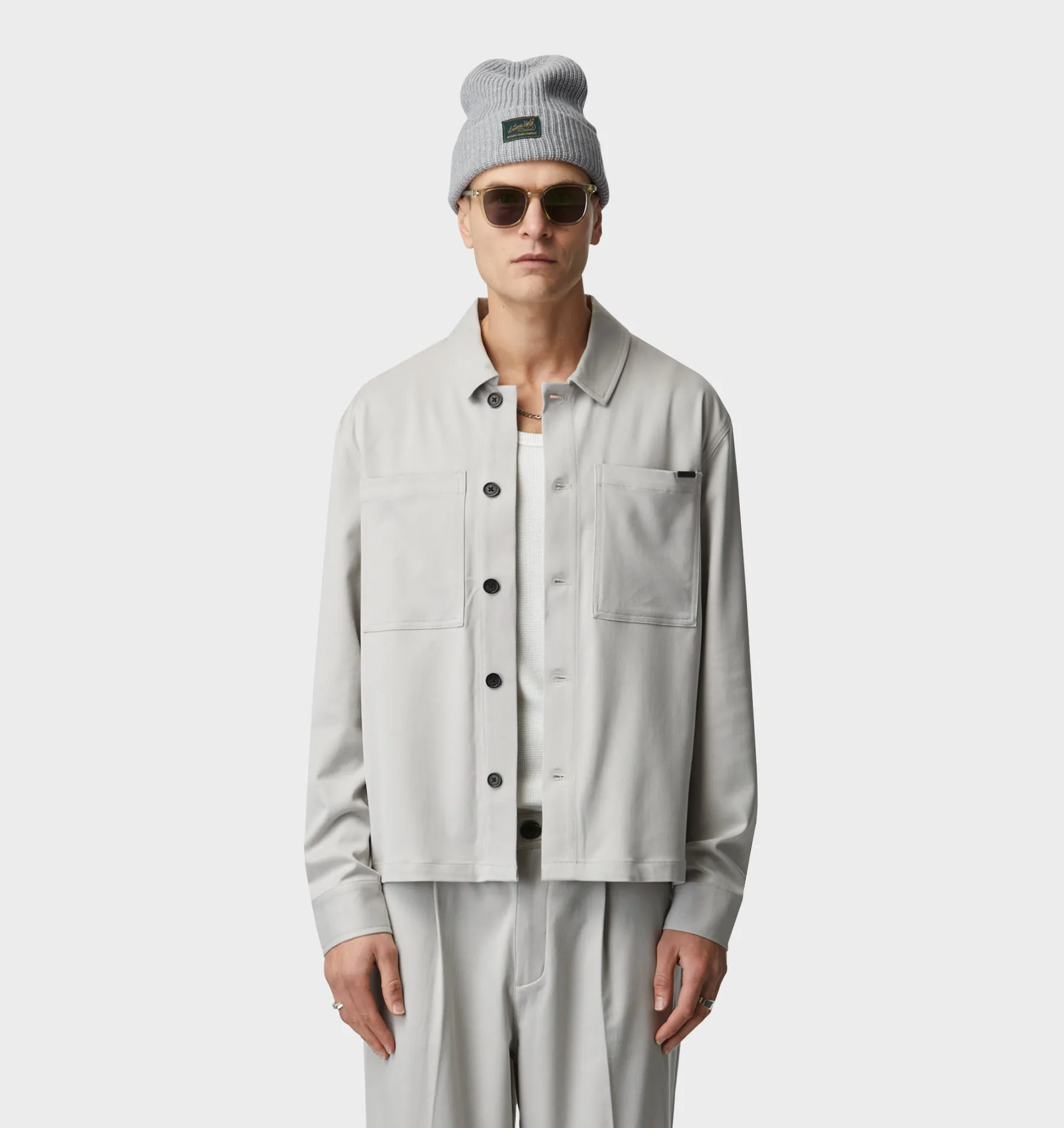 Tailored Overshirt - Light Grey