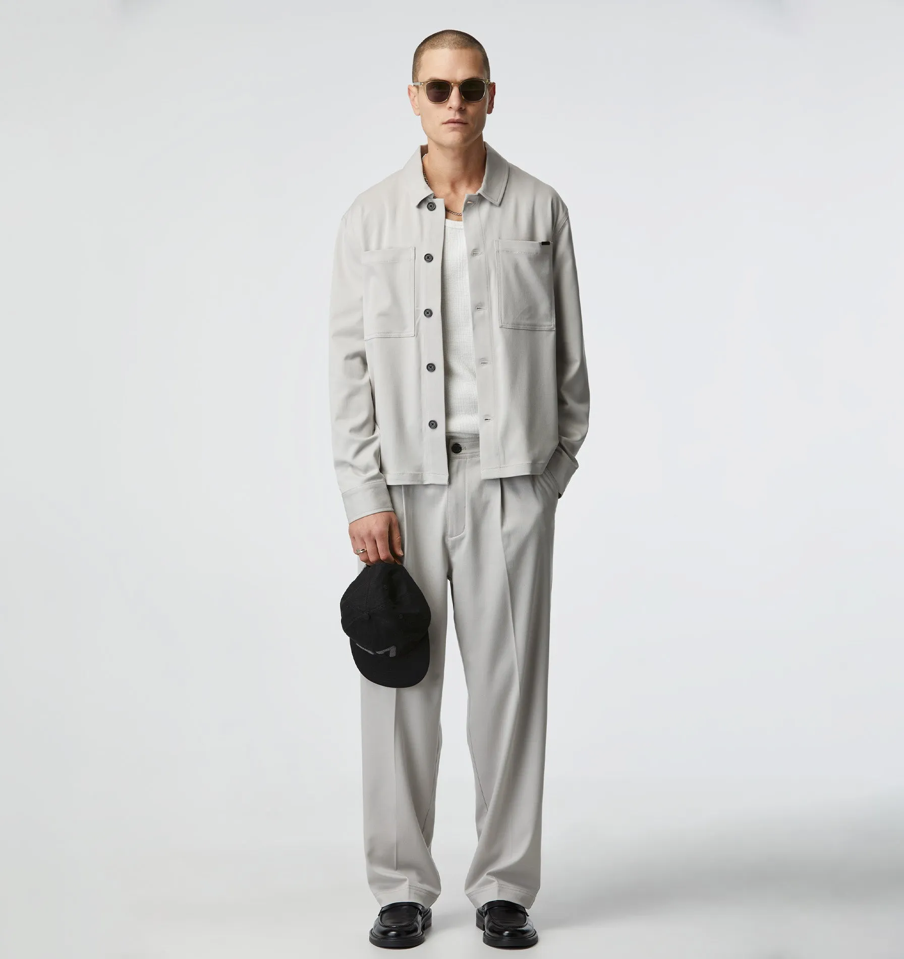 Tailored Overshirt - Light Grey