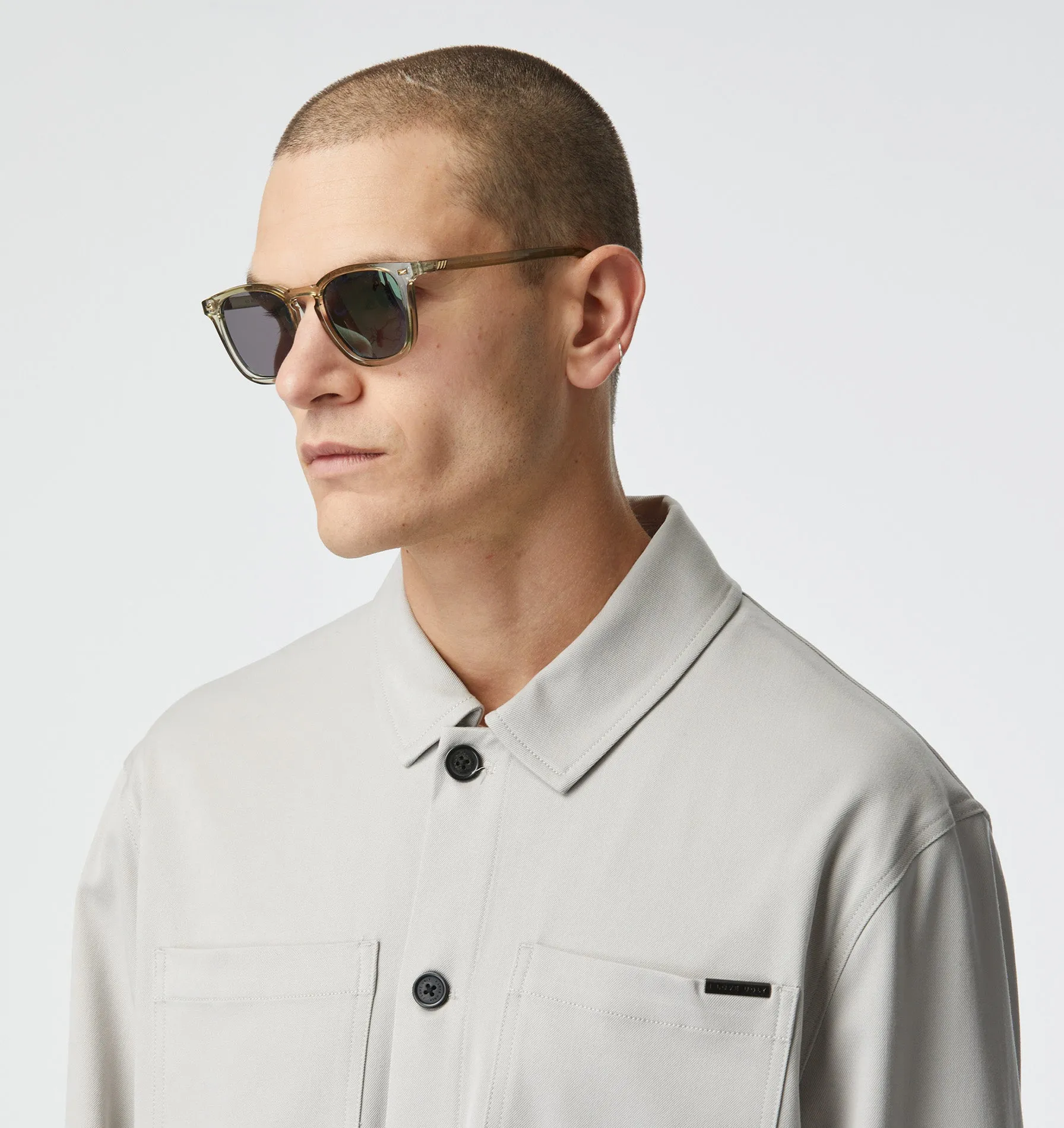 Tailored Overshirt - Light Grey