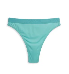 Tucking High Leg Thong - Aruba Blue