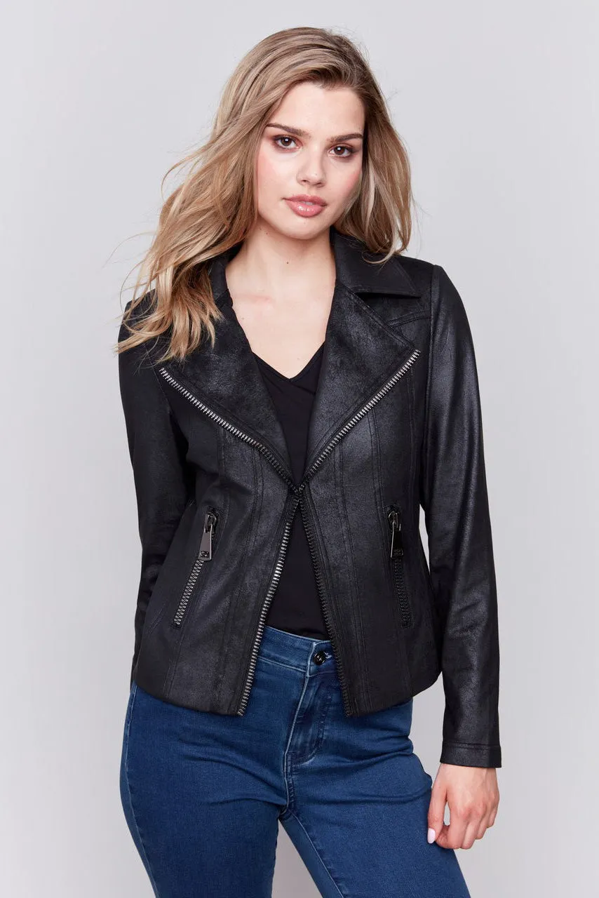 Vintage Faux Leather Perfecto Jacket