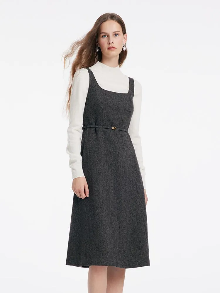 Washable Woolen Vest Dress