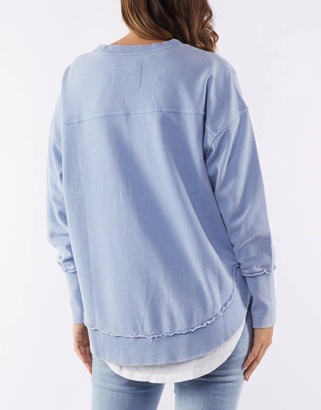 Washed Simplified Crew - Washed Light Blue