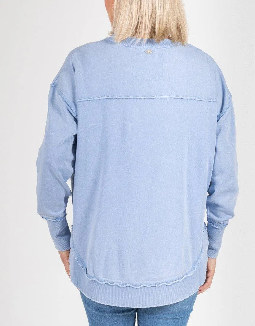 Washed Simplified Crew - Washed Light Blue