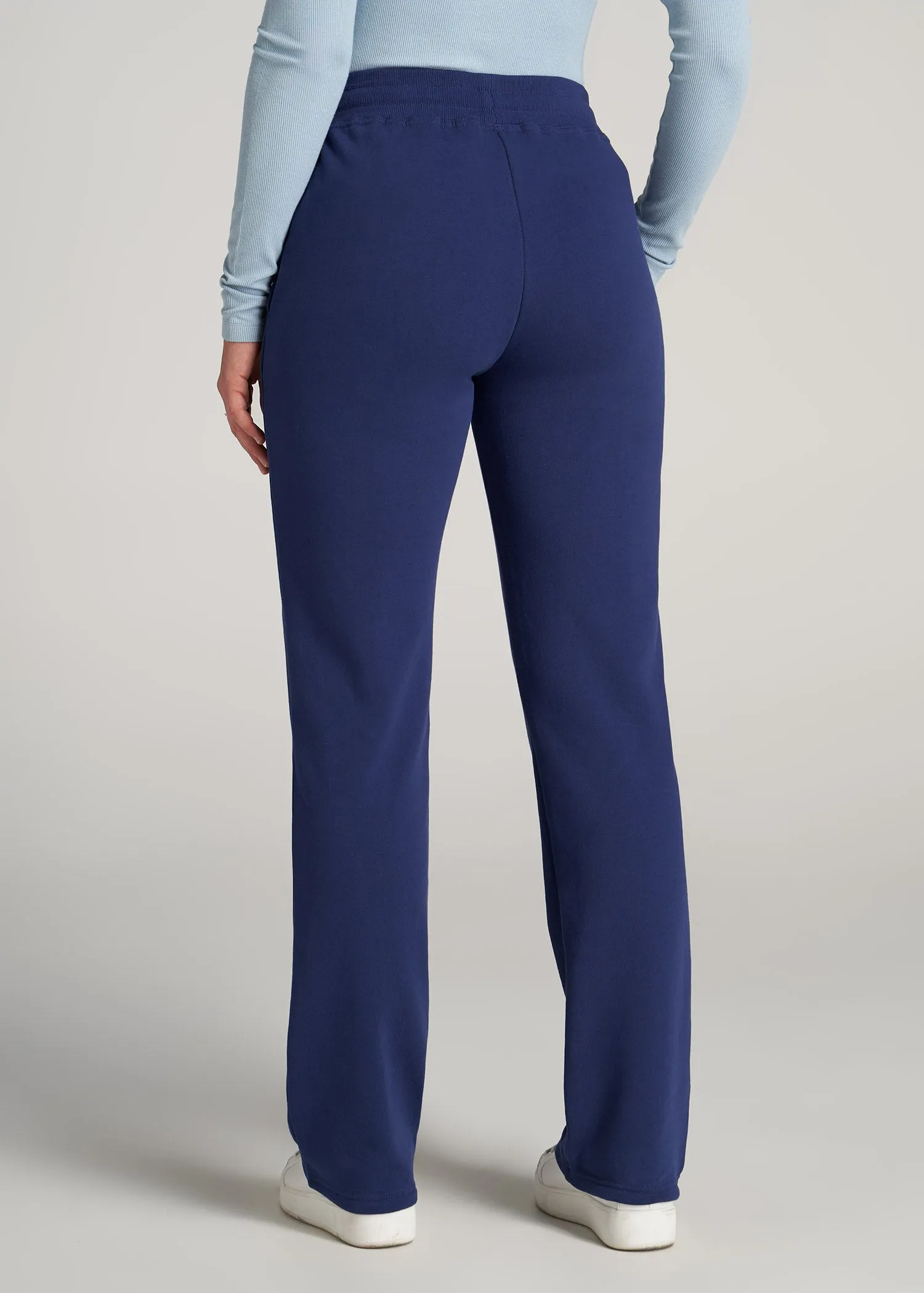 Wearever Fleece Open-Bottom Sweatpants for Tall Women in Midnight Blue