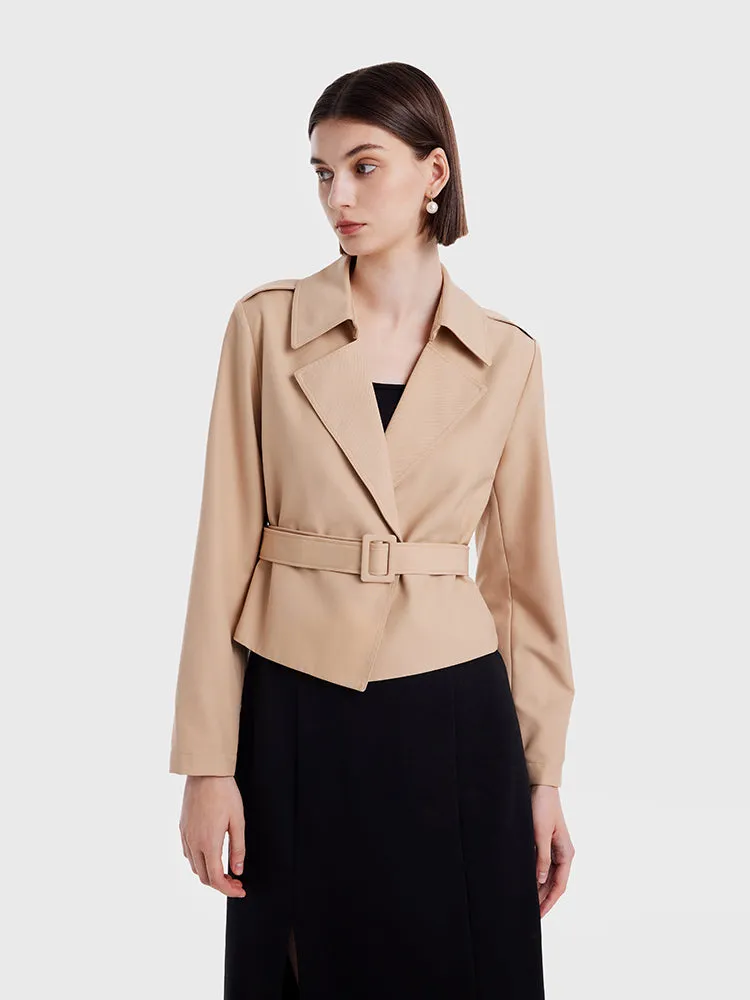 Women Trench Coat And Vest Dress Two-Piece Suit