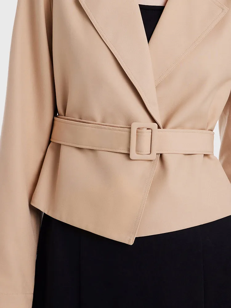 Women Trench Coat And Vest Dress Two-Piece Suit