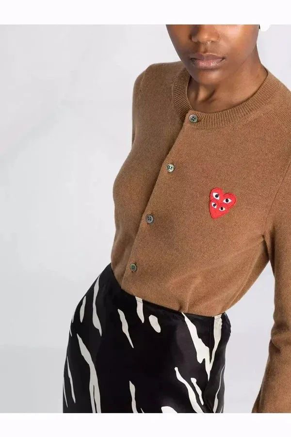 Women's Play Double Heart Cardigan