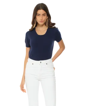 Women's Pure Cashmere T-Shirt Blue