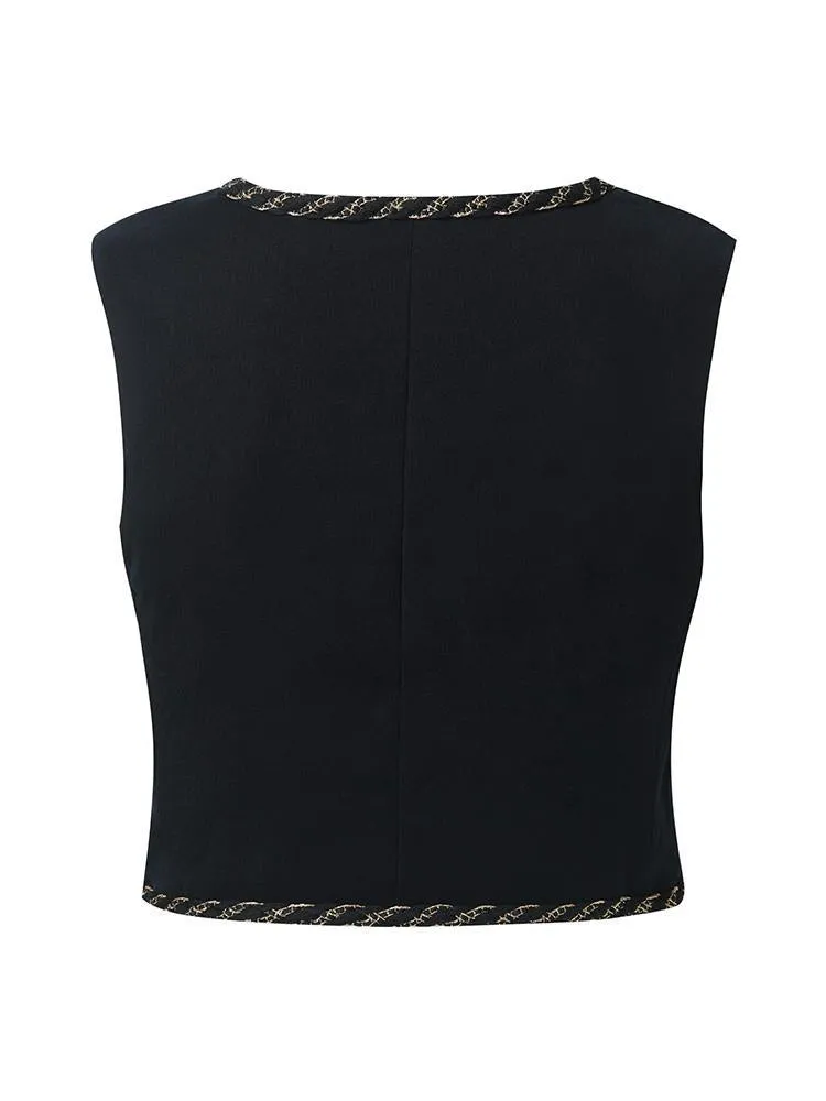 Wool And Cashmere V-Neck Women Vest